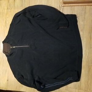 Men's Black Quarter-Zip Sweater